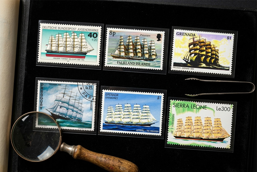 Velero salitrero Preusen en filatelia